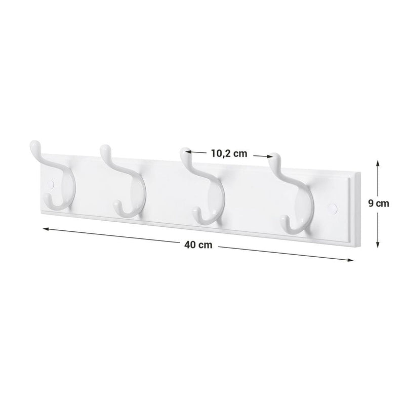 Songmics 4 Hook Coat Rack, White