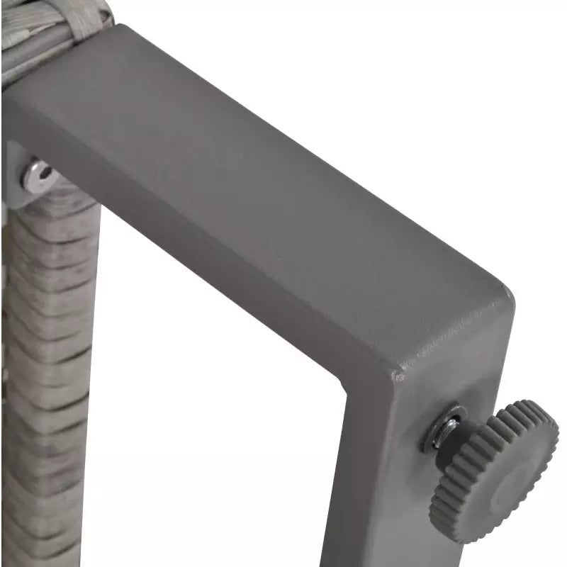 Outsunny Rattan Sofa Set with Storage, Glass Table, Grey