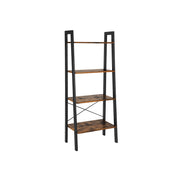 Rustic 4 Tier Ladder Shelf Bookcase for Living Room or Office Storage by Vasagle