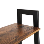 Rustic 4 Tier Ladder Shelf Bookcase for Living Room or Office Storage by Vasagle