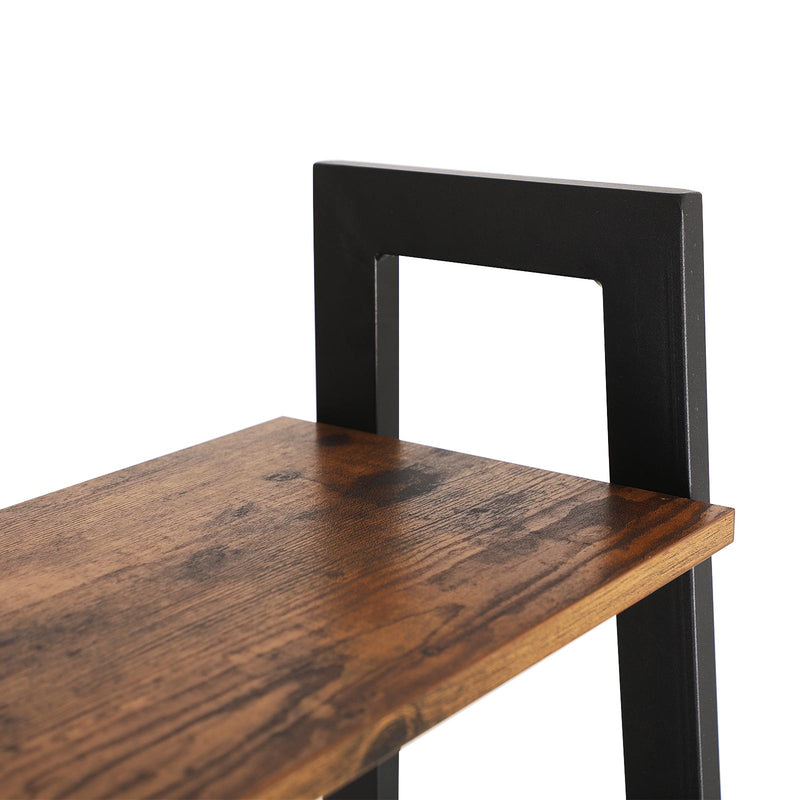 Rustic 4 Tier Ladder Shelf Bookcase for Living Room or Office Storage by Vasagle