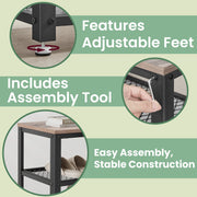 Shoe Organiser Bench 2 Storage Shelves for Hallway or Entryway by Vasagle,  73x30x45cm