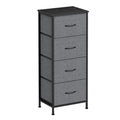 Front view of the Songmics 4-drawer steel chest of drawers in slate grey