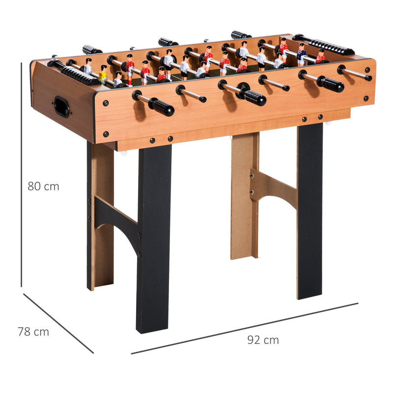 Dimensions diagram of the games table showing 92 cm length, 78 cm width and 80 cm height
