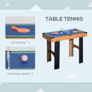 Table tennis surface with net and close-ups of the ball and rackets