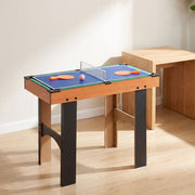 Table tennis surface set up on the games table in a living room
