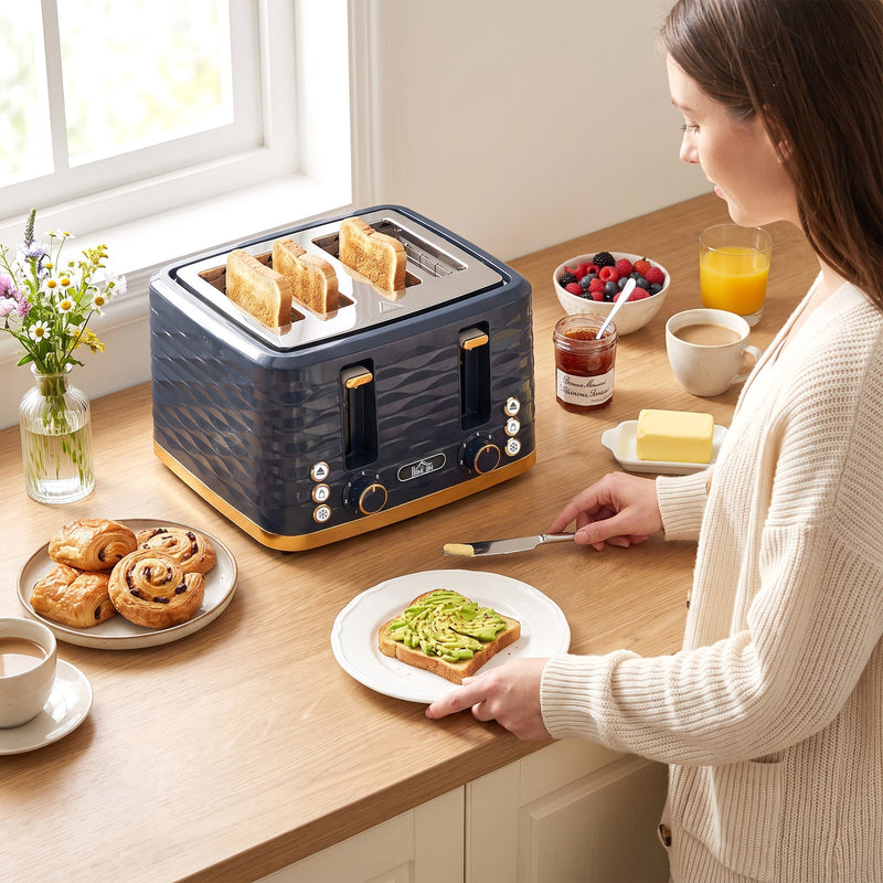 Woman preparing avocado toast beside the ripple toaster in a kitchen