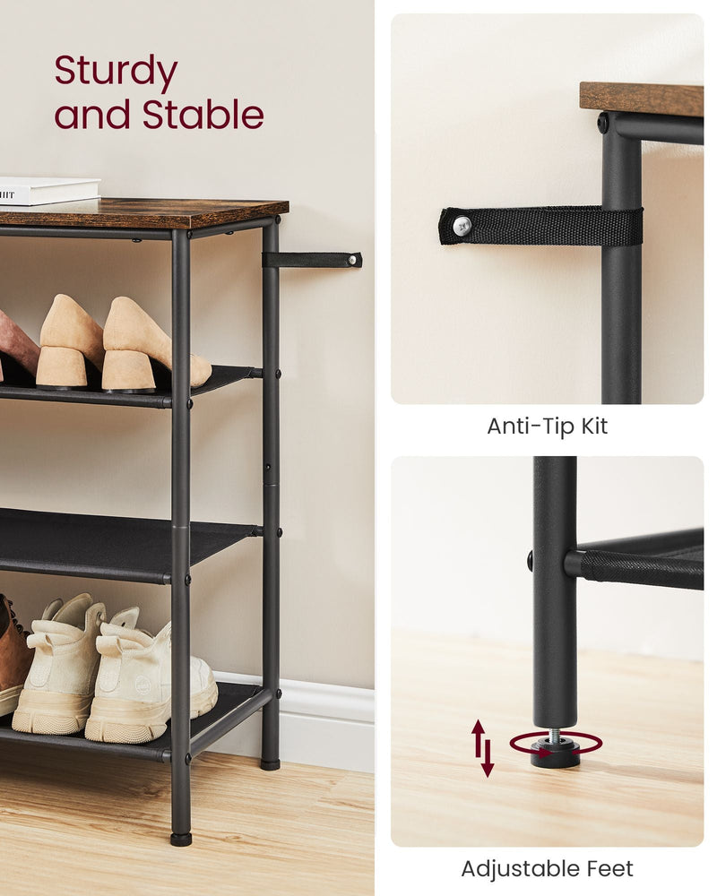 Shoe rack dimensions diagram, 30 x 120 x 71 cm