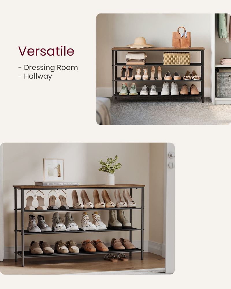 Assembly parts and instructions for the shoe rack