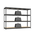 SONGMICS 4-tier heavy duty garage shelving unit in black, main shot