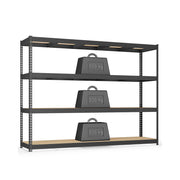 SONGMICS 4-tier heavy duty garage shelving unit in black, main shot