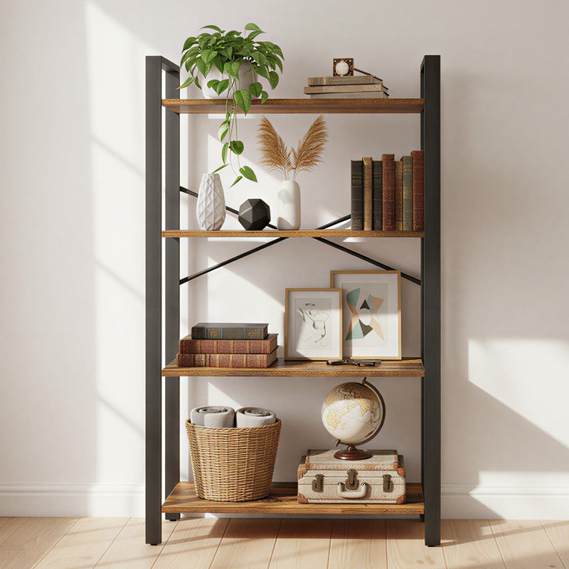 Vasagle bookcase styled in a home office setting