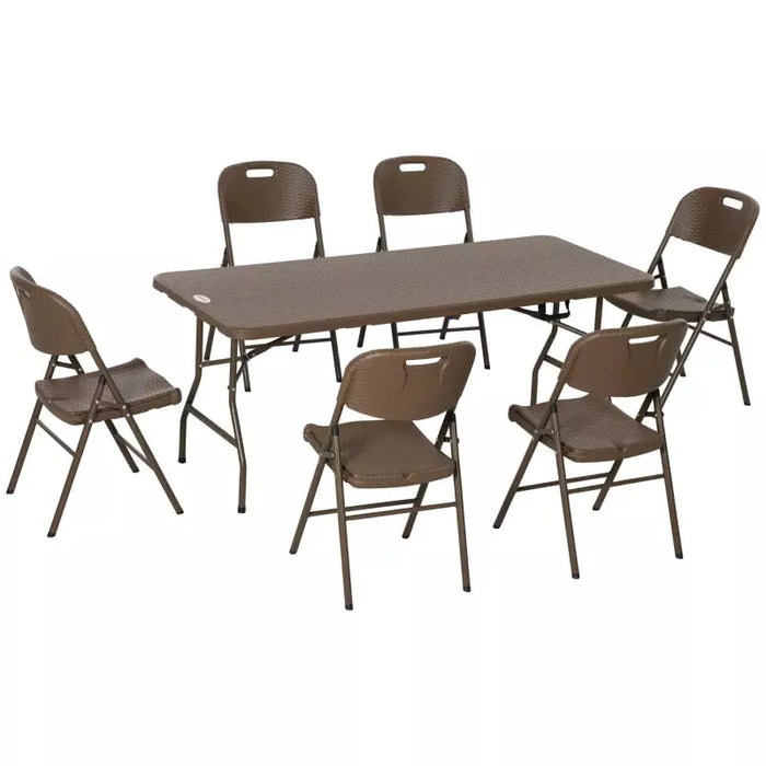 6 Seater Folding Dining Table and Chairs