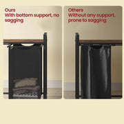 Laundry Sorter with 4 Removable Pull Out Bags for Clothes and Towels by Vasagle