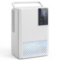 HOMCOM white dehumidifier studio shot with LED touch display and carry handle