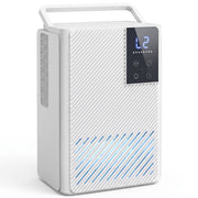HOMCOM white dehumidifier studio shot with LED touch display and carry handle
