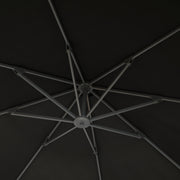 Black 3m Cantilever Garden Parasol With 360Â° Rotation and Crank Handle Premium Quality by Outsunny