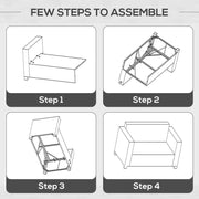 Black 2 Seater Rattan Garden Sofa with Soft Cushions and Armrests by Outsunny