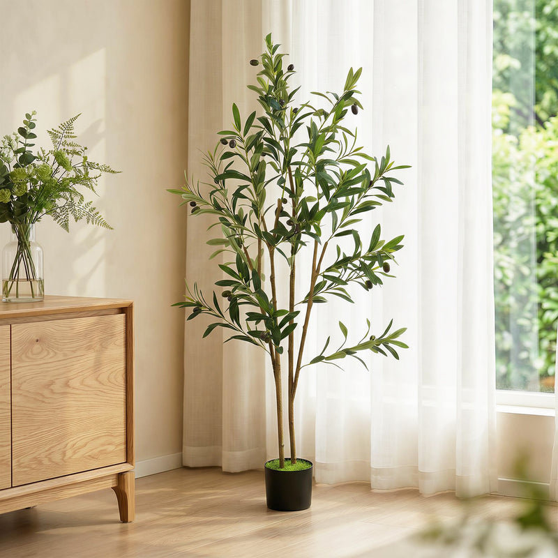 Artificial Olive Tree 120 cm Maintenance Free Greenery for Home or Office Green Homcom