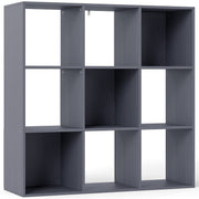 9 Cube Storage Organiser Unit With Open Shelves Ideal For Home Or Office, Grey