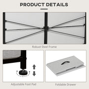 8 Drawer Fabric Storage Chest With Wooden Top For Bedroom Nursery Or Hallway Grey