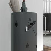 Freestanding Umbrella Stand with Drip Tray and Hooks Ideal for Hallway Storage, Dark Grey