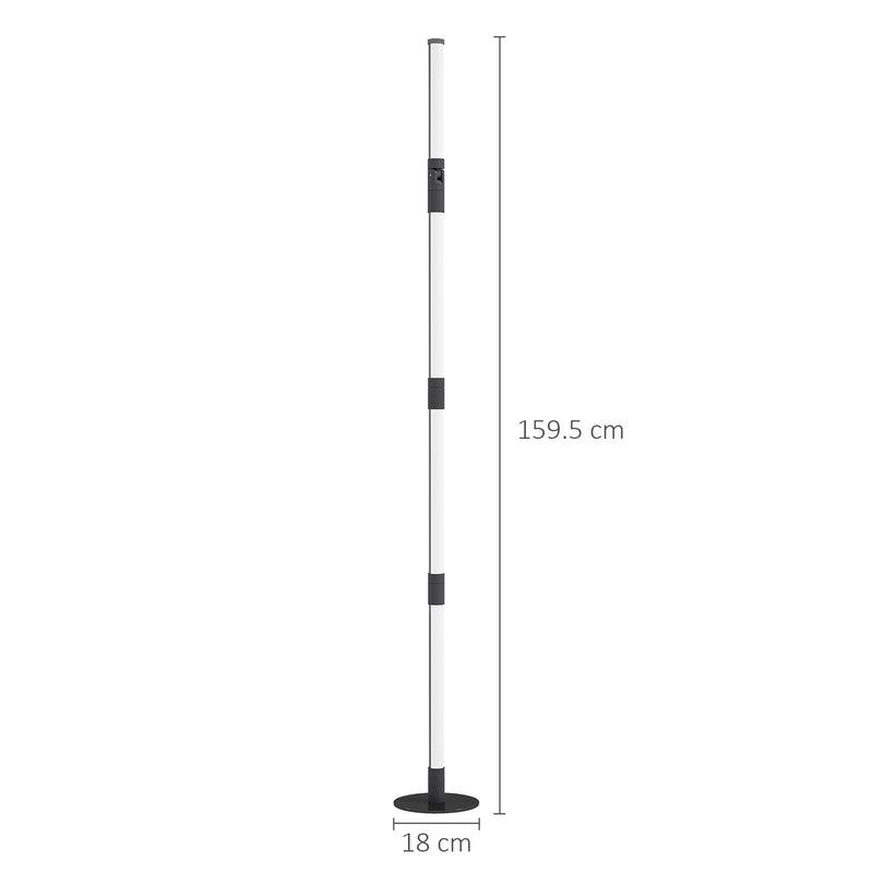 LED Colour Changing Corner Floor Lamp with RGB Music Sync and Remote Control by HOMCOM