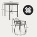 Grey 5 Piece Rattan Patio Dining Set With Cushions And Glass Tabletop By Outsunny