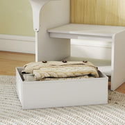 Kids Table and Chair Set With Storage Bins for Play and Learning Ages 3 to 5 White AOSOM