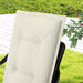 Set of Four White Padded Garden Seat Cushions for Outdoor Chairs by Outsunny