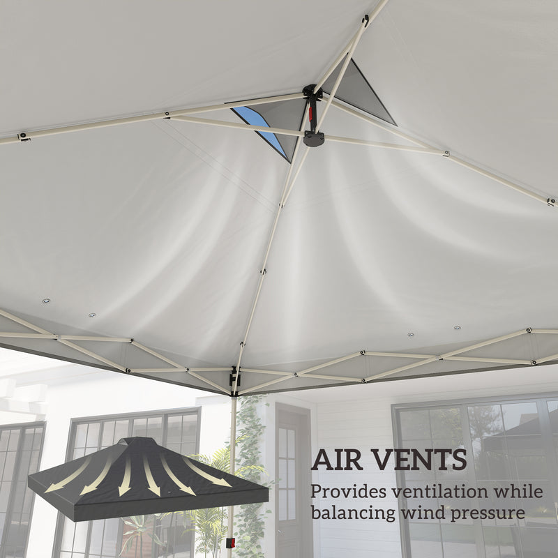 Gazebo Canopy Replacement Waterproof Roof for 3 x 3 m Frame with Air Vents Dark Grey