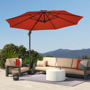 Orange 5 Position Overhanging Garden Parasol for Outdoor Shade by Outsunny