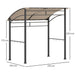 Khaki BBQ Grill Gazebo Tent 2.2 x 1.5 m with Metal Frame and Hooks for Outdoor Shade by Outsunny
