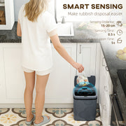 15L Automatic Sensor Bin Touch Free Waste Solution For Kitchen Or Bathroom Grey AOSOM