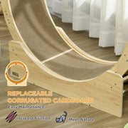 Large Cat Exercise Wheel With Brake And Scratching Pads For Indoor Play Oak Tone