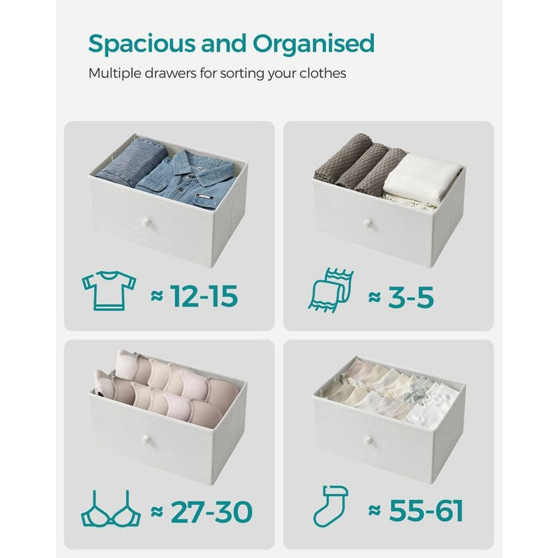 4 Drawer Chest With Fabric Drawers by Songmics