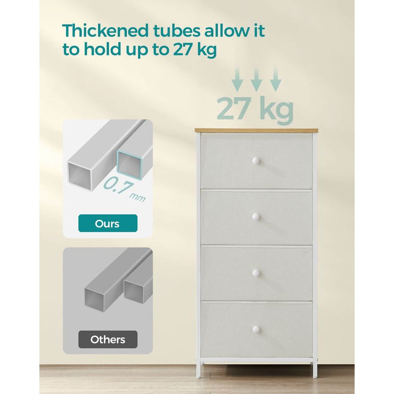 4 Drawer Chest With Fabric Drawers by Songmics