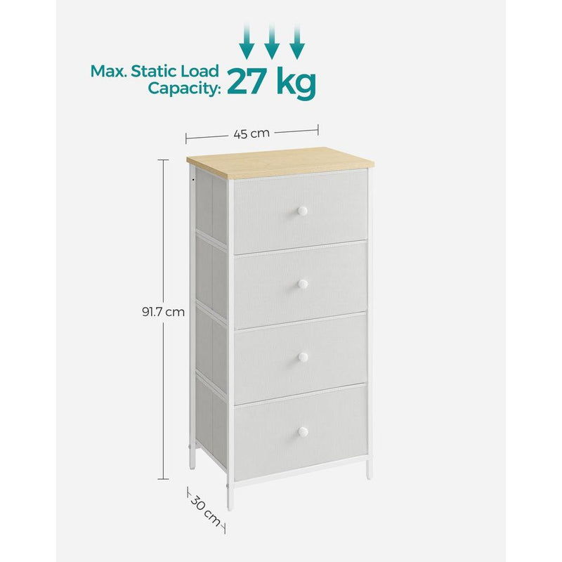 4 Drawer Chest With Fabric Drawers by Songmics