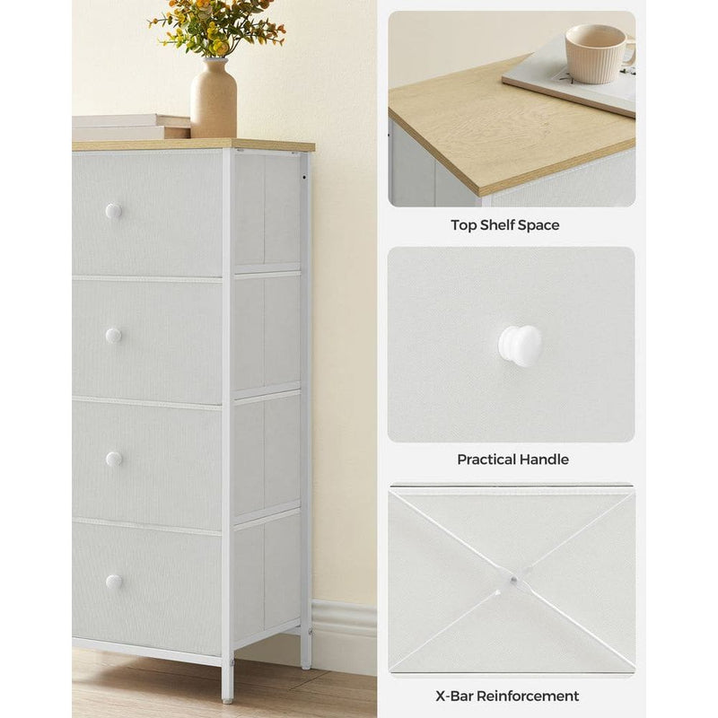 4 Drawer Chest With Fabric Drawers by Songmics