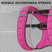 Adjustable Weighted Vest for Running and Strength Training with Mesh Pocket 8kg Pink AOSOM