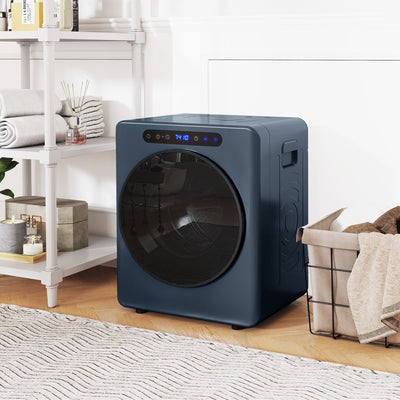 Compact Vented Tumble Dryer for Small Spaces with Touch Controls and 5kg Capacity Blue AOSOM