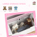 Pink 2 in 1 Toy Box with Lid for Kids Bedroom Nursery and Playroom by AIYAPLAY