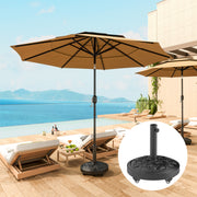 21kg Parasol Base with Wheels for Secure Garden Umbrella Support and Easy Movement Black Outsunny
