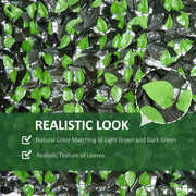 Artificial Leaf Privacy Fence Panel 3M x 1M for Garden or Balcony Decoration Green