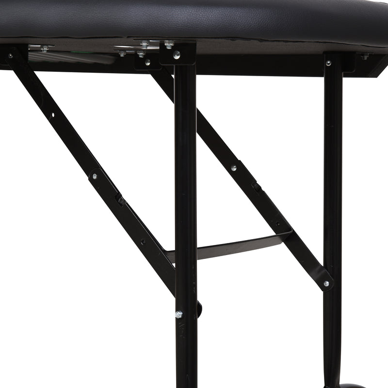 Folding Poker Table for 7 Players with Cup Holders and Padded Rails Green