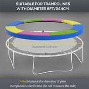 8FT Trampoline Spring Cover Waterproof UV and Tear-Resistant Pad Replacement by SPORTNOW AOSOM