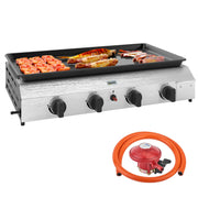 Four Burner Portable Gas Grill for Outdoor Cooking by Outsunny
