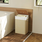 Bamboo Laundry Basket with Lid and Liner 72L Hamper with Handles for Bathroom or Bedroom
