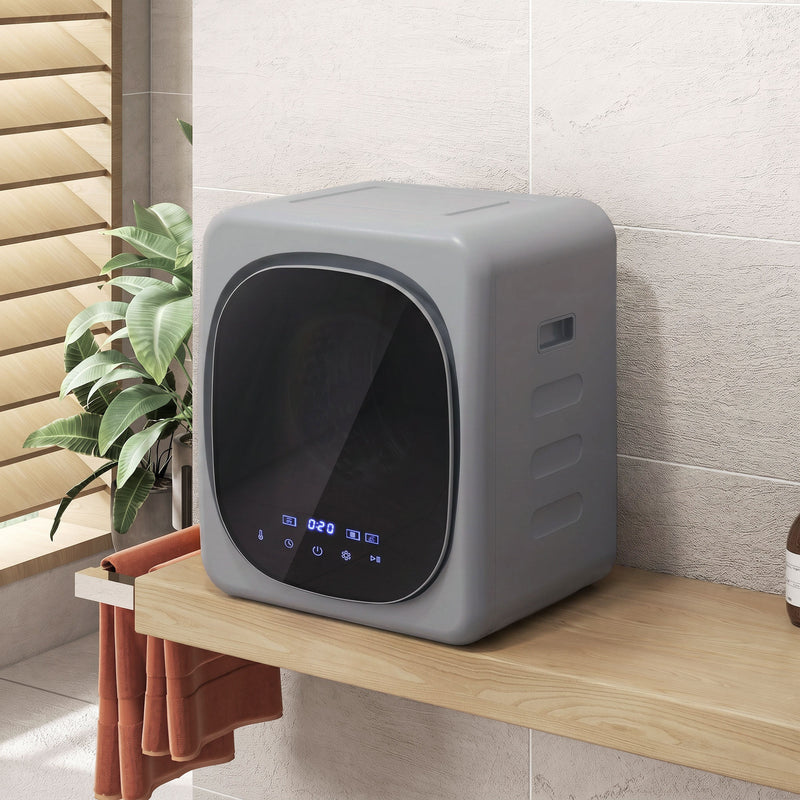 Compact Vented Tumble Dryer for Small Flats and Caravans with Quick Drying Silver