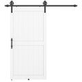 Sliding Barn Door Kit for Quiet Space Saving Room Separation White
